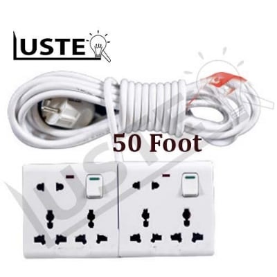 Picture of Heavy Duty Multiplug 6 Port ( 10 to 50 Foot cable) 1200  to 1500 Watt max for computer, Rice Cooker and others.