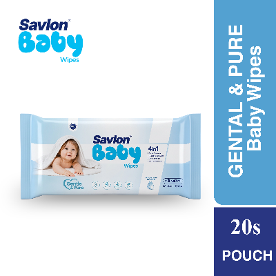 Picture of Savlon Gentle & Pure Baby Wet Wipes/Tissue 20 Pcs Pouch