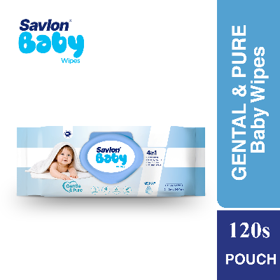 Picture of Savlon Gentle & Pure Baby Wet Wipes/Tissue 120 Pcs Pouch