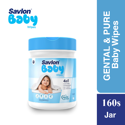 Picture of Savlon Gentle & Pure Baby Wet Wipes/Tissue 160 Pcs Jar