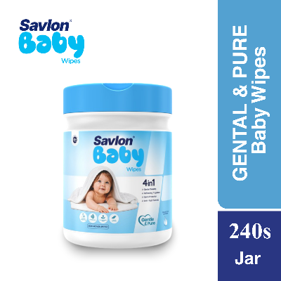 Picture of Savlon Gentle & Pure Baby Wet Wipes/Tissue 240 Pcs Jar