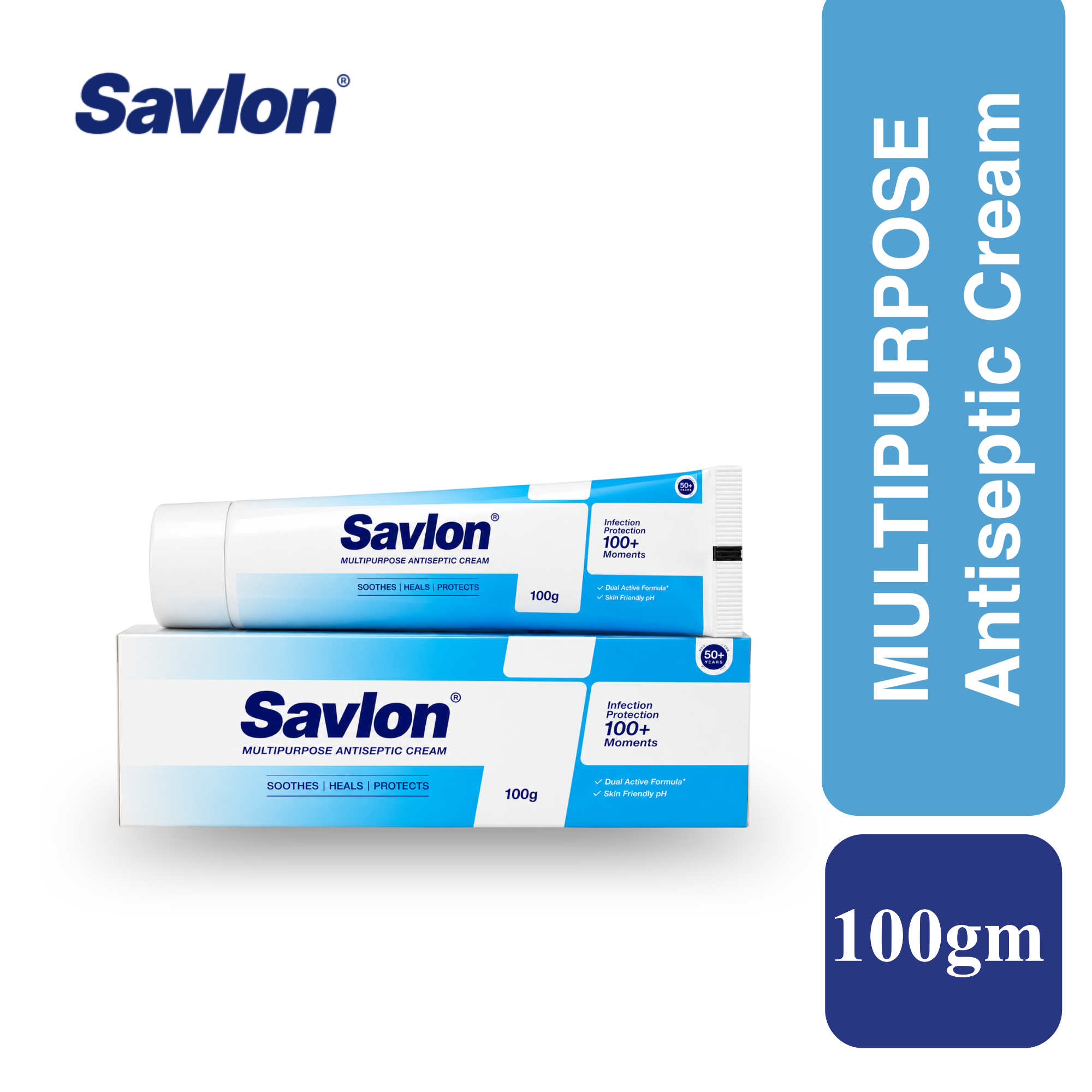 Picture of Savlon Multipurpose Antiseptic Cream 100gm for Cuts, Burns, Bruises, Blisters, Insect Bites & First Aid