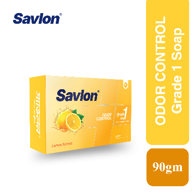 Picture of Savlon Soap Odor Control Bar Soap 90gm | Lemon | Dermatologically Tested | Removes Odor