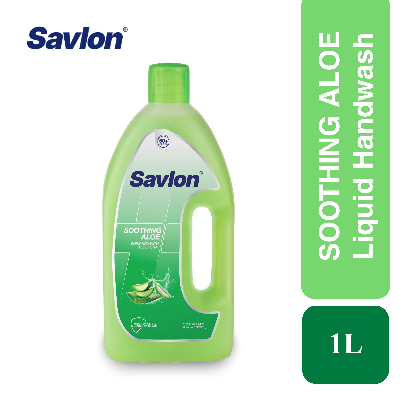 Picture of Savlon Handwash | Soothing Aloe Liquid Hand Soap Refill 1L | Aloe gel extract infused formula for Soft & Smooth Hands 