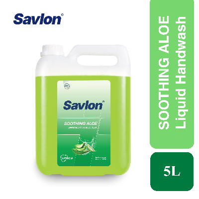 Picture of Savlon Handwash | Soothing Aloe Liquid Hand Soap Refill 5L | Aloe gel extract infused formula for Soft & Smooth Hands 