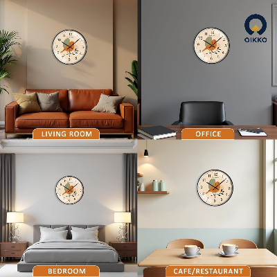 Picture of OIKKO 12 Inch Aesthetic Little Bird Minimalist Wall Clock (Model 36)