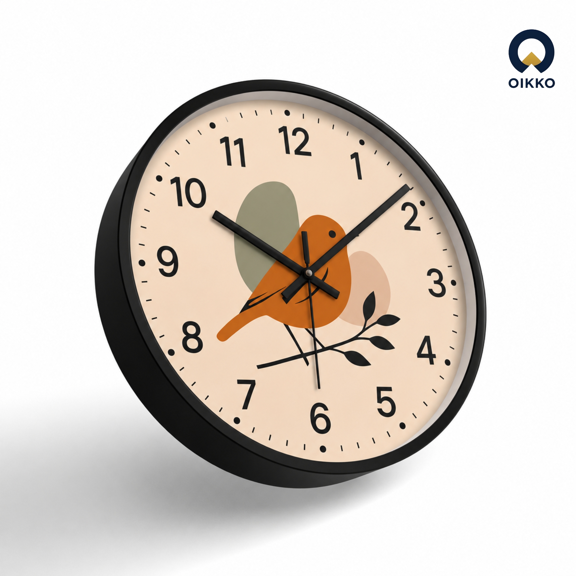 Picture of OIKKO 12 Inch Aesthetic Little Bird Minimalist Wall Clock (Model 36)