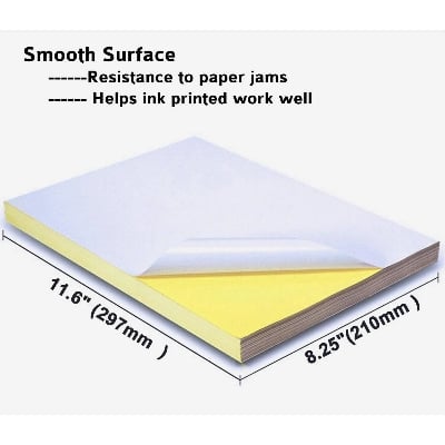Picture of Photo Paper Sticker A4 for all Printer Inkjet Glossy Photo Sticker Paper A4 135g ( 20 pcs )-White