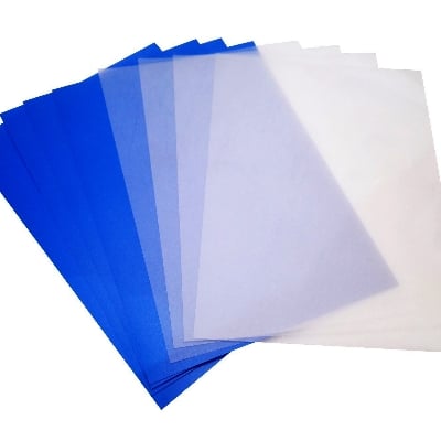 Picture of transparent plastic sheet Film Paper protector spiral sheet 100 pcs