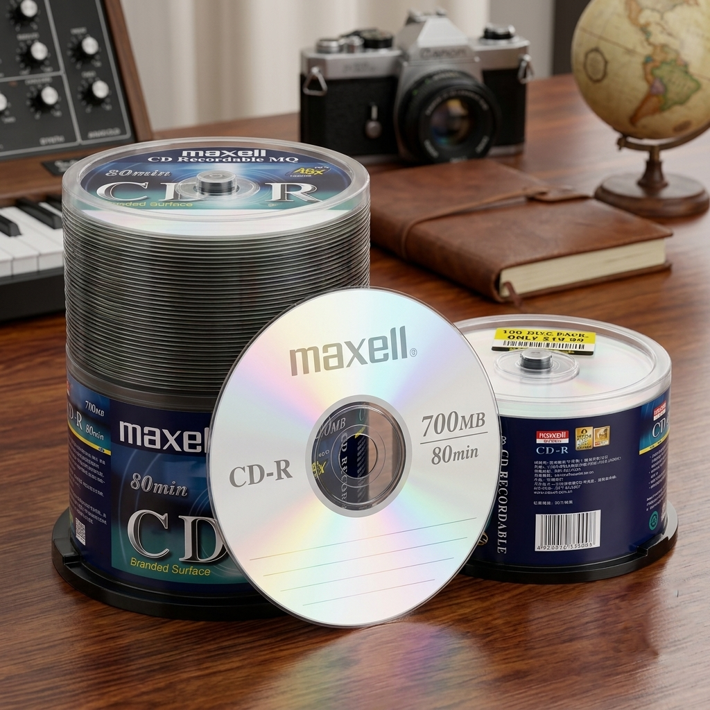 Picture of CD-R Blank Disc 700MB 80Min Blank CD R for Burning Recordable Disc box for Data 40 Pieces spindle-Maxell CD-R