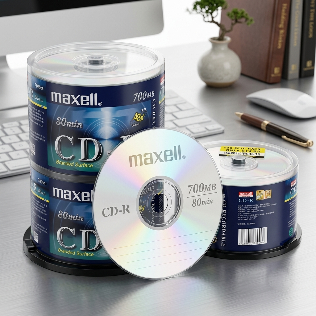 Picture of CD-R Blank Disc 700MB 80Min Blank CD R for Burning Recordable Disc box for Data 40 Pieces spindle-Maxell CD-R
