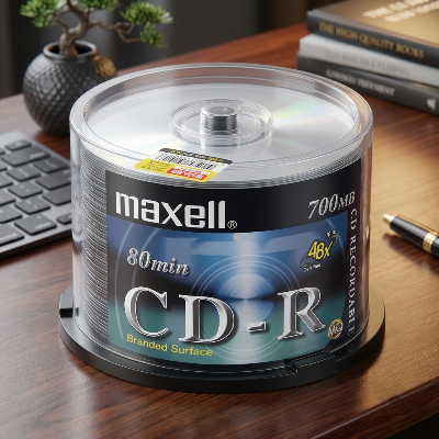 Picture of CD-R Blank Disc 700MB 80Min Blank CD R for Burning Recordable Disc box for Data 40 Pieces spindle-Maxell CD-R