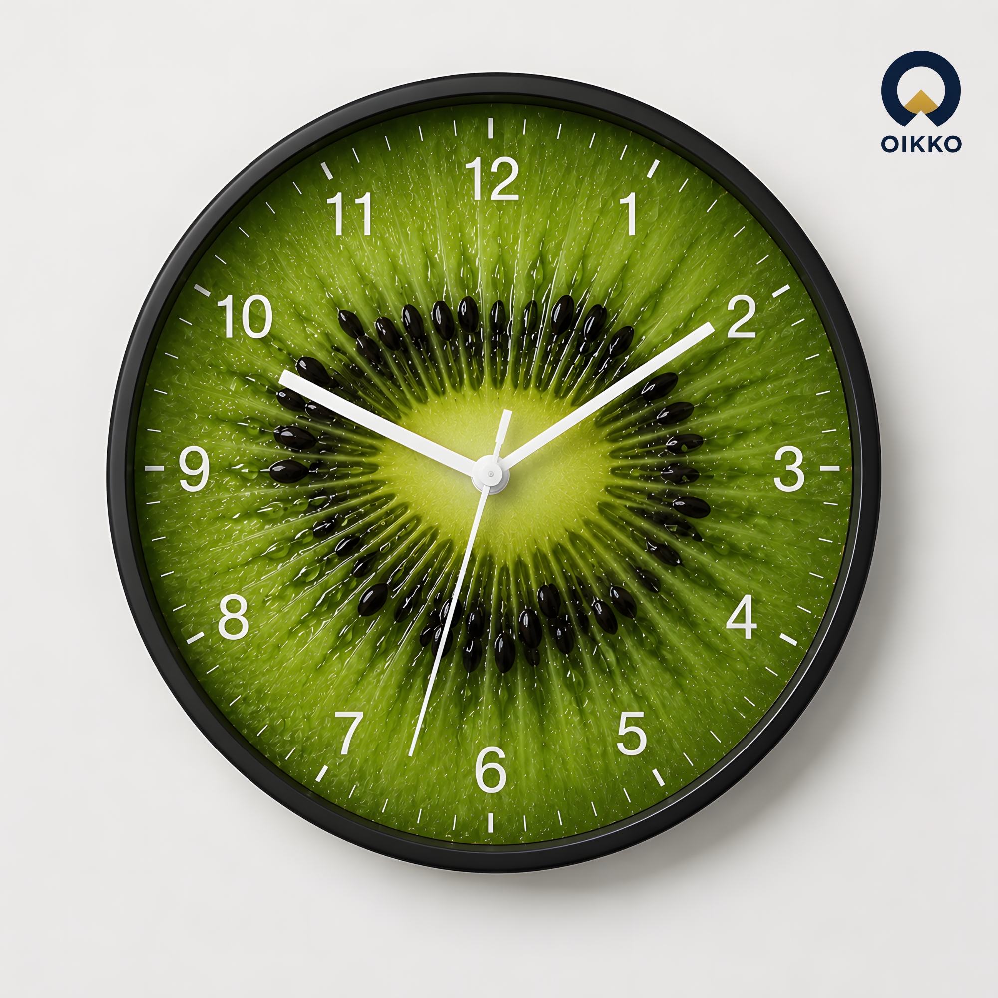 Picture of OIKKO 12 Inch Fresh Kiwi Fruit Slice Design Wall Clock (Model 44)
