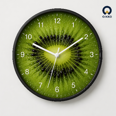 Picture of OIKKO 12 Inch Fresh Kiwi Fruit Slice Design Wall Clock (Model 44)