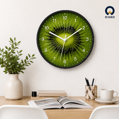 Picture of OIKKO 12 Inch Fresh Kiwi Fruit Slice Design Wall Clock (Model 44)