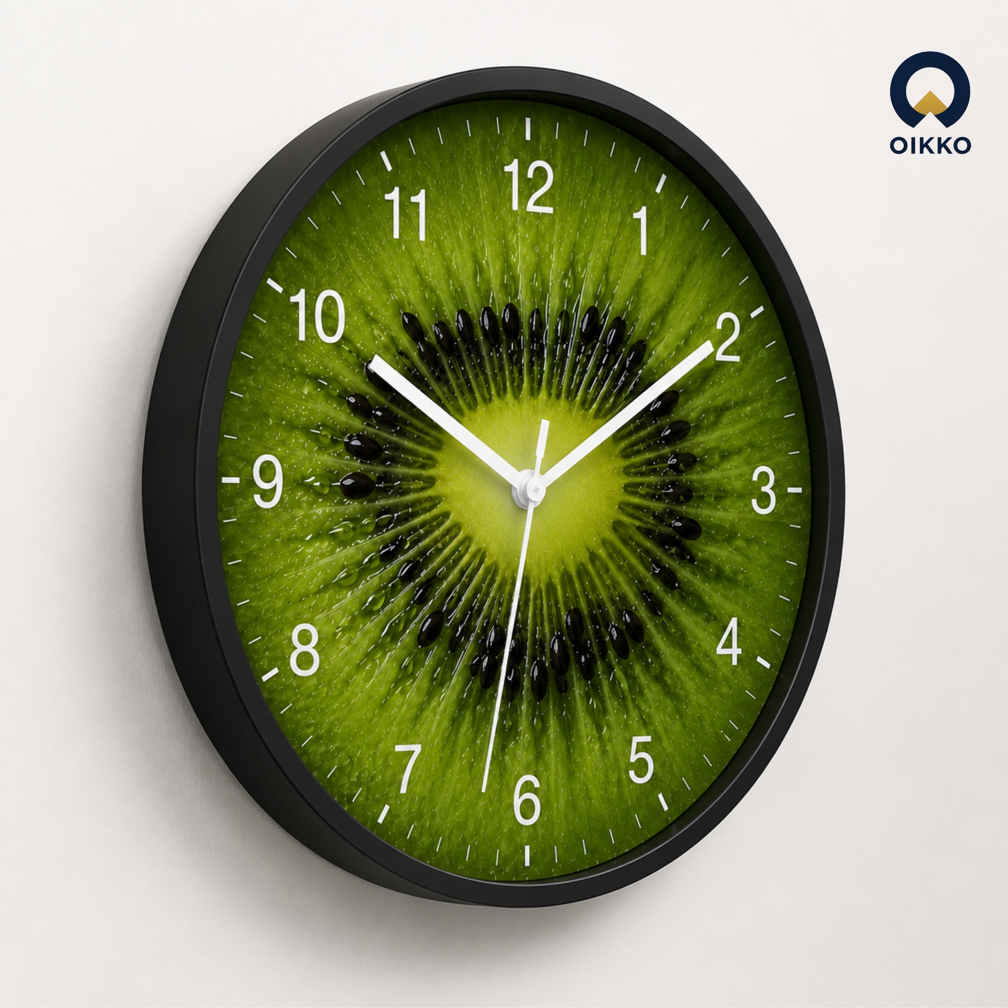 Picture of OIKKO 12 Inch Fresh Kiwi Fruit Slice Design Wall Clock (Model 44)