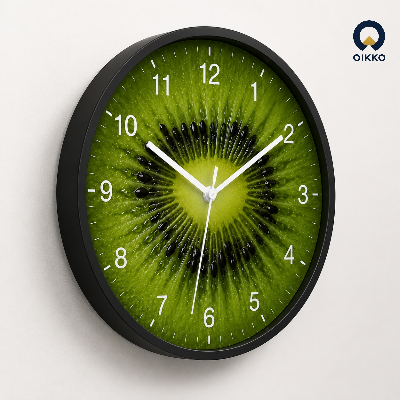 Picture of OIKKO 12 Inch Fresh Kiwi Fruit Slice Design Wall Clock (Model 44)