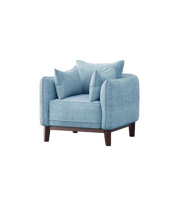 Picture of REGAL Athens Wooden Single Sofa ATHENS-SSC-362-3-1-20(FEBRIC-SF-2119)