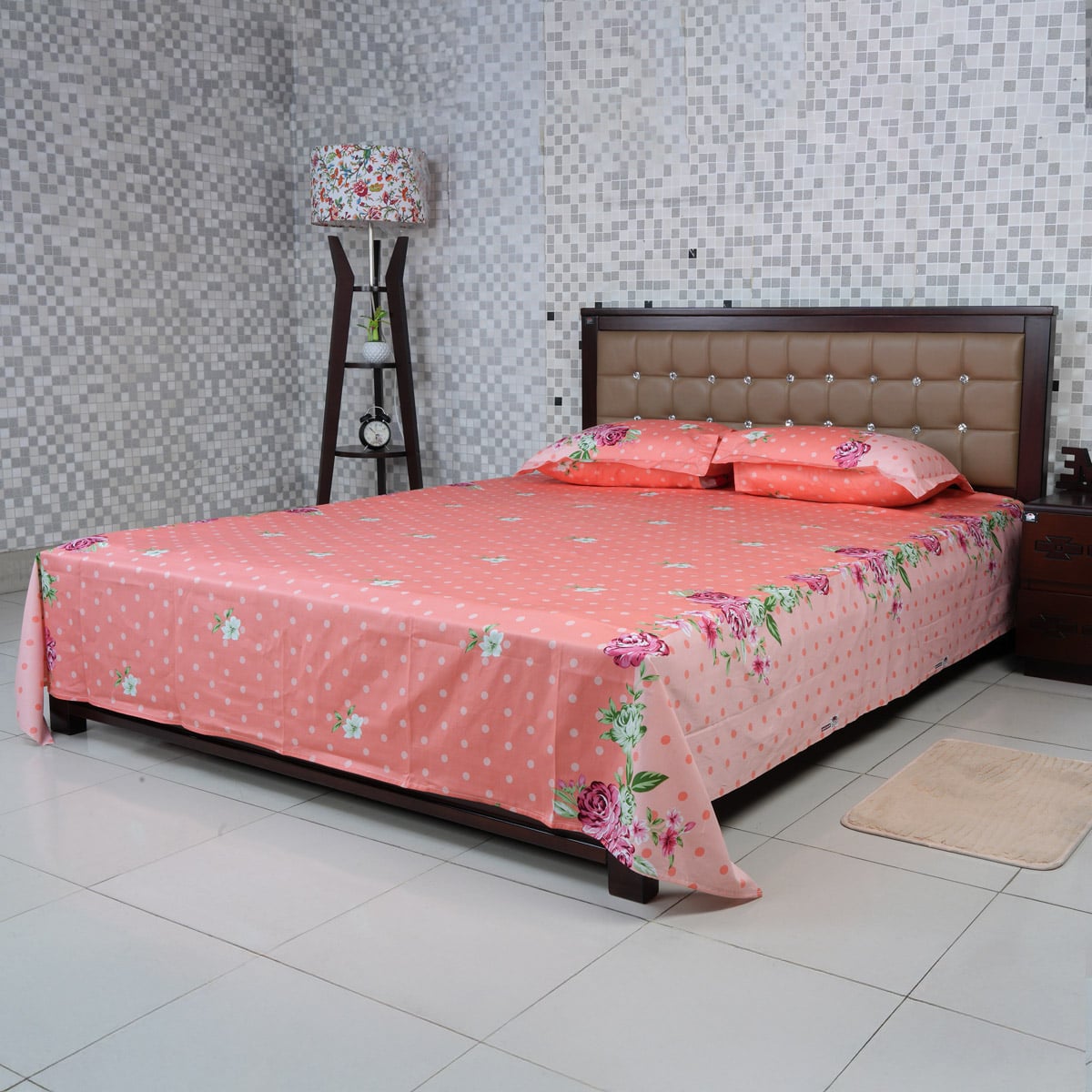 Picture of REGAL Bed Sheet Rose Reverie-315 (Peach)