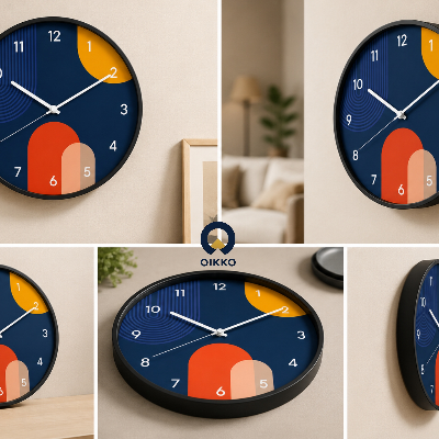 Picture of OIKKO 12 Inch Modern Abstract Arch Lines Wall Clock (Model 49)