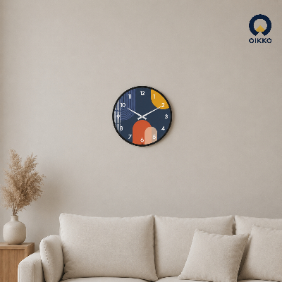 Picture of OIKKO 12 Inch Modern Abstract Arch Lines Wall Clock (Model 49)