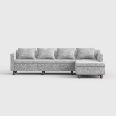 Picture of REGAL Wooden 5 Seater Sofa-IMPERIAL IMPERIAL-SDC-355-3-1-20(5 SEATER L SHP)FABRIC-2123