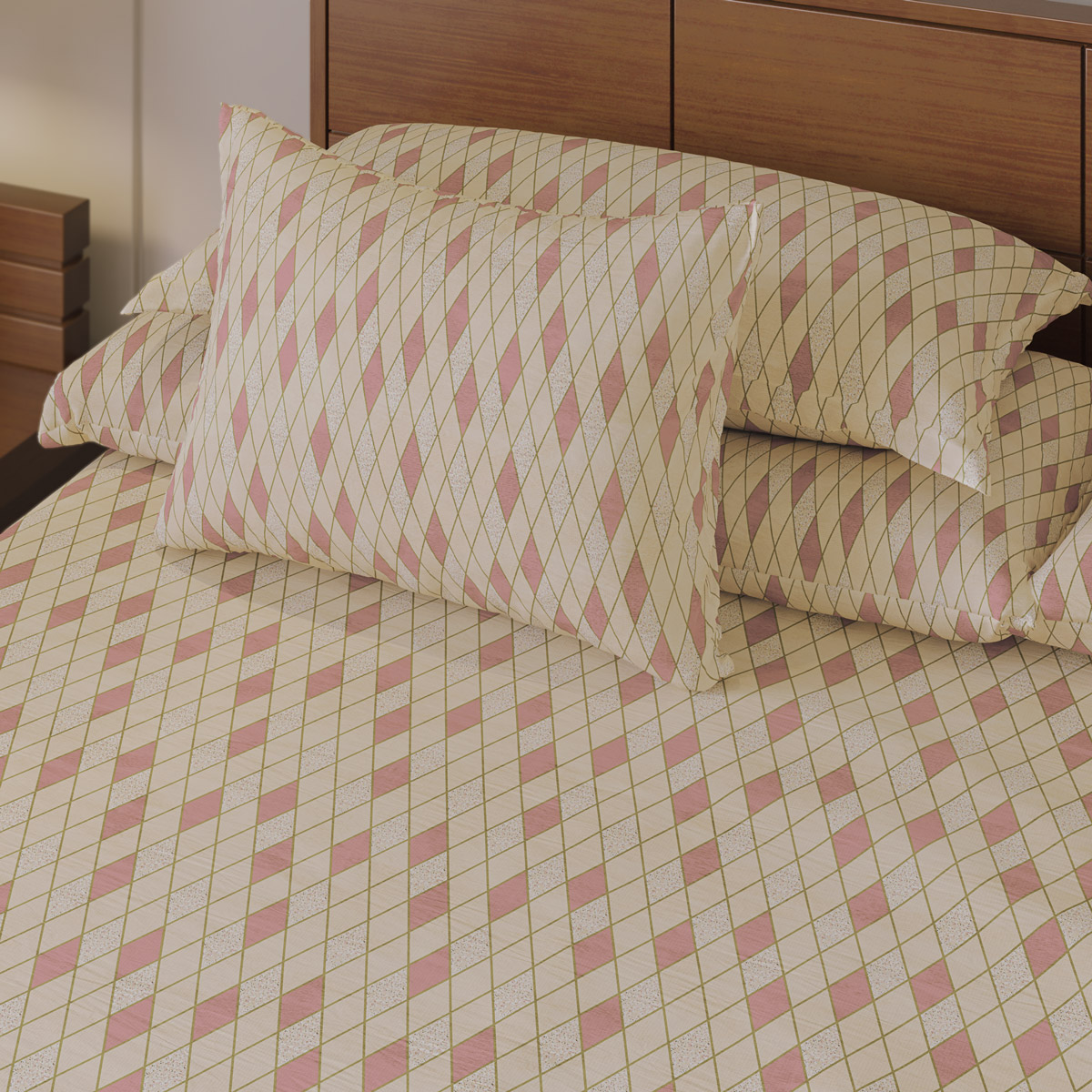 Picture of REGAL Bed Sheet-304 (Peach Sparkles)