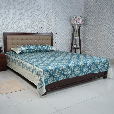 Picture of REGAL Bed Sheet-314 (Roral Tapestry-Ash)