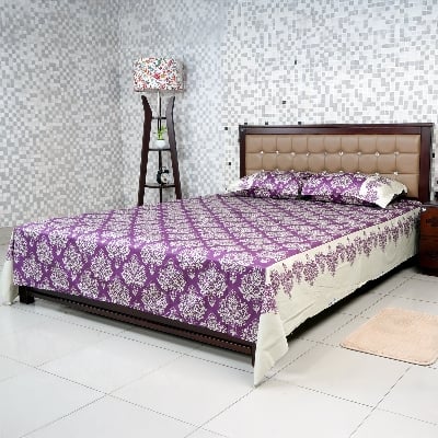 Picture of REGAL Bed Sheet-314 (Roral Tapestry-Purple)