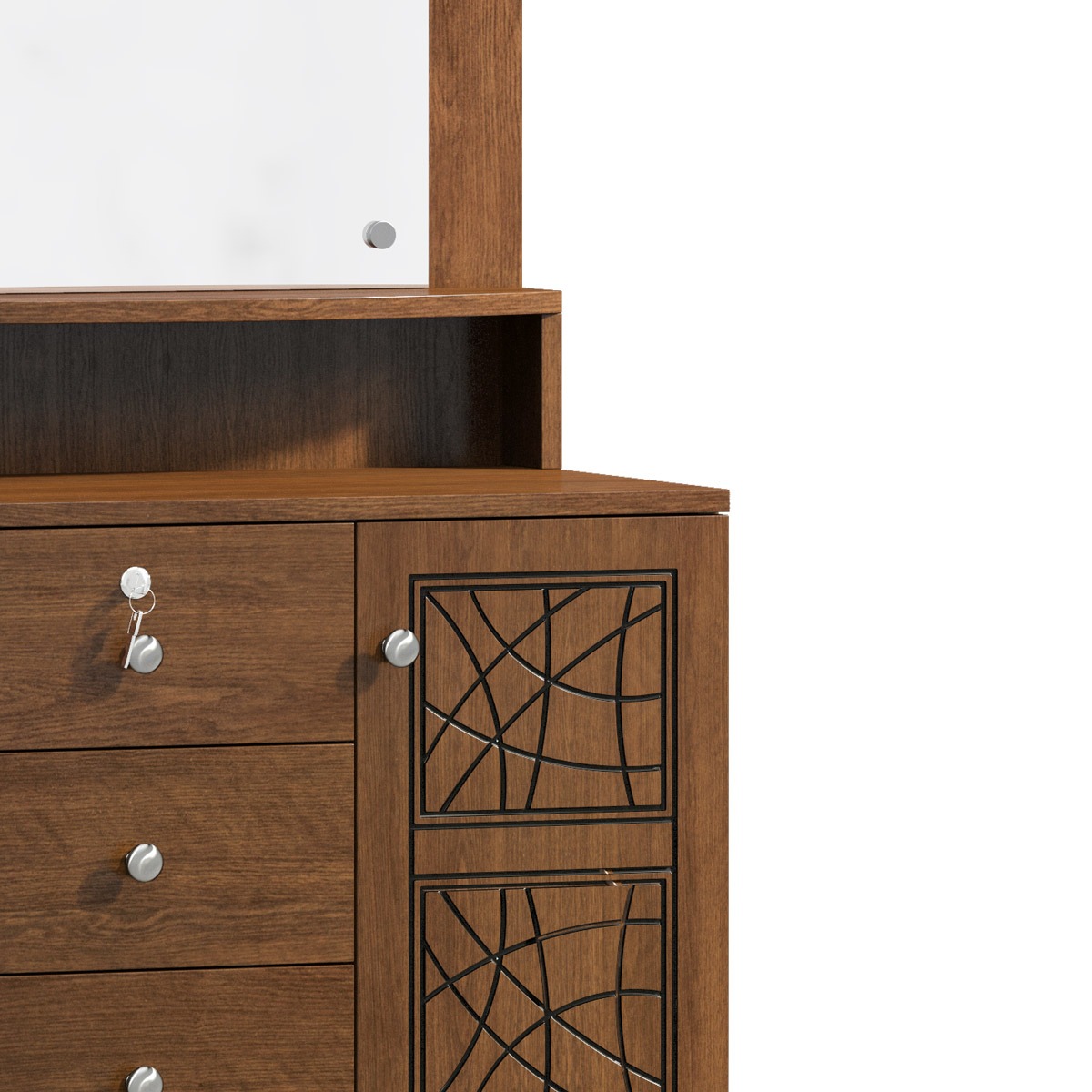 Picture of REGAL CHEVRON Laminated Board Dressing Table DTH-145-1-1-20