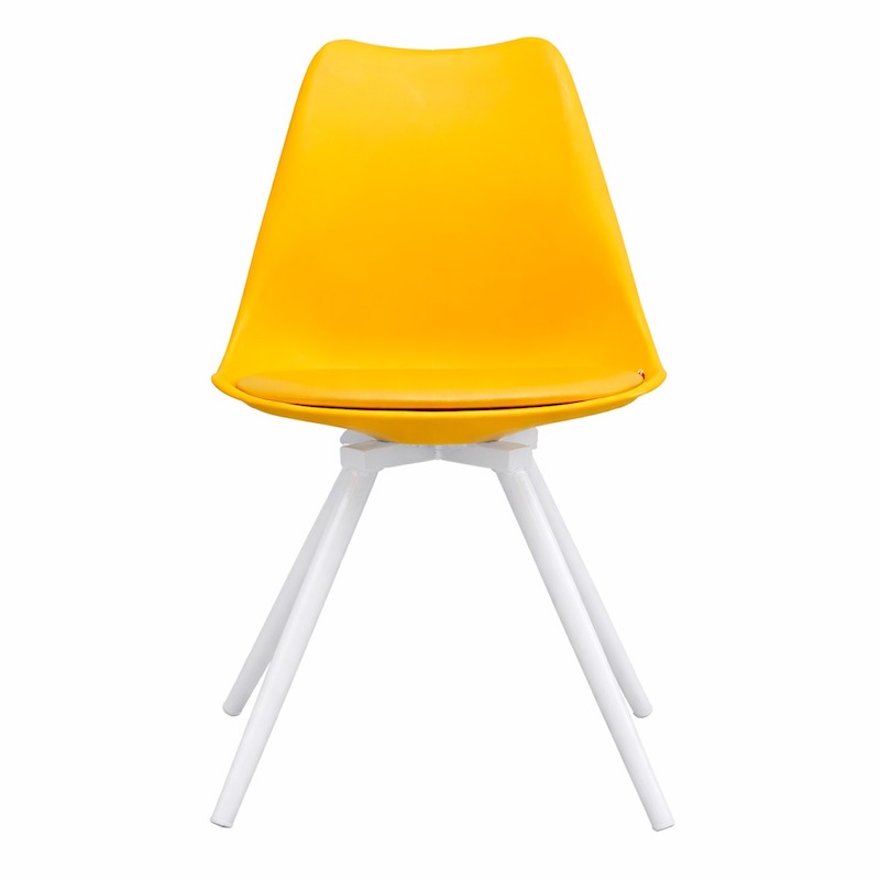 Picture of REGAL Tulip Chair-201 (Yellow)- WHITE LEG