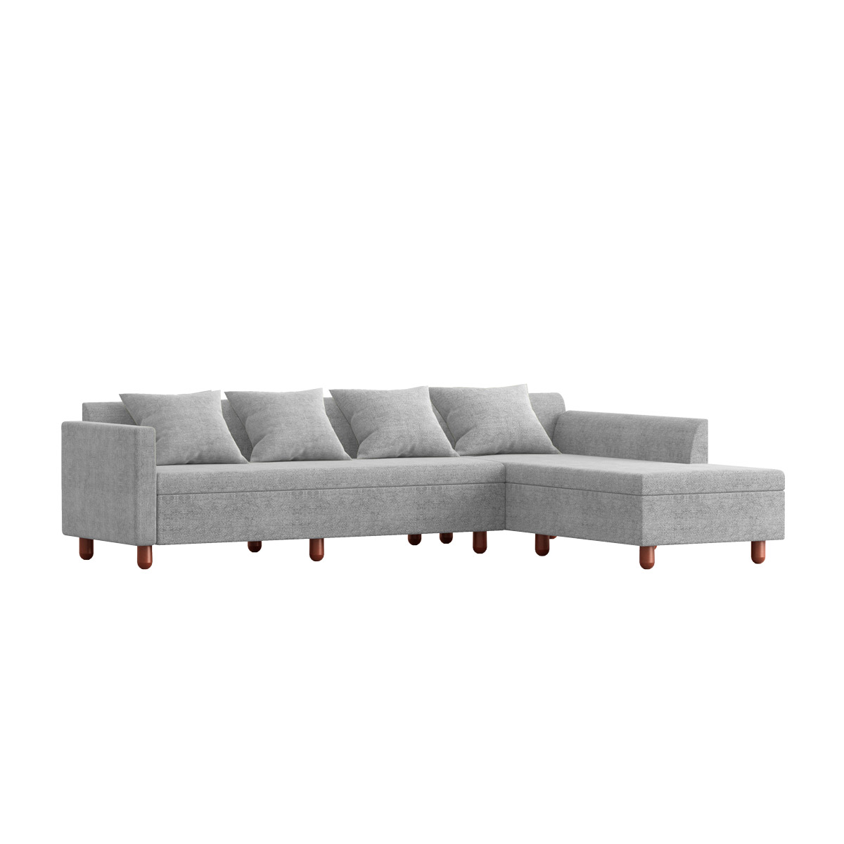 Picture of REGAL Wooden 5 Seater Sofa-IMPERIAL IMPERIAL-SDC-355-3-1-20(5 SEATER L SHP)FABRIC-2123