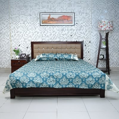 Picture of REGAL Bed Sheet-314 (Roral Tapestry-Ash)