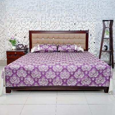 Picture of REGAL Bed Sheet-314 (Roral Tapestry-Purple)