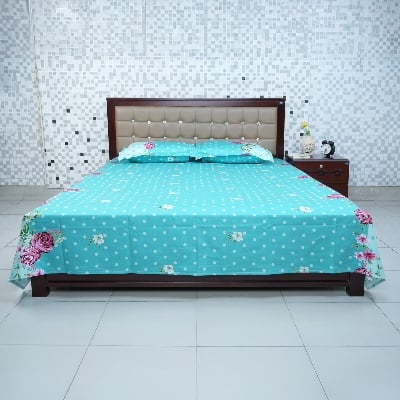 Picture of REGAL Bed Sheet Rose Reverie-315 (Sky Blue)