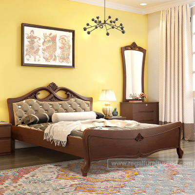 Picture of REGAL Juliana Wooden Double Bed Antique JULIANA-BDH-343-3-1-20 (DOUBLE)