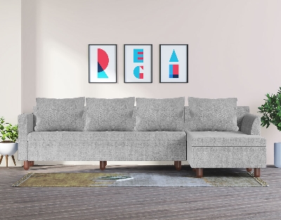 Picture of REGAL Wooden 5 Seater Sofa-IMPERIAL IMPERIAL-SDC-355-3-1-20(5 SEATER L SHP)FABRIC-2123