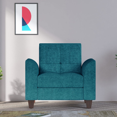 Picture of REGAL Wooden Single Sofa-KOMOL SSC-363-3-1-20(KOMOL)FABRIC-2135