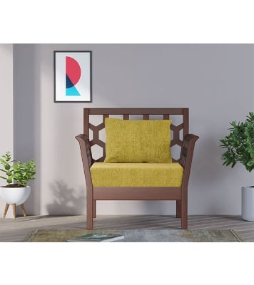 Picture of REGAL Wooden Single Sofa-Noor SSC-316-3-1-20(FABRIC-SF-2120)