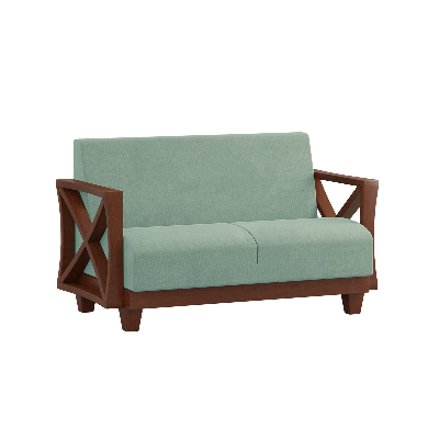 Picture of REGAL WOODEN SOFA-VENICE SDC-343-3-1-20 (Fabric-2158)