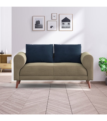Picture of REGAL WOODEN DOUBLE SOFA- TOKYO SDC-368-3-1-20 (Fabric-2161+2166)