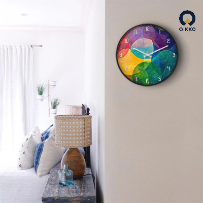 Picture of OIKKO 12 Inch Colorful Abstract Circles Wall Clock (Model 50)