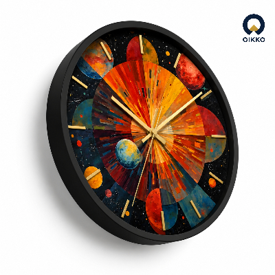 Picture of OIKKO 12 Inch Abstract Cosmic Solar System Wall Clock (Model 53)