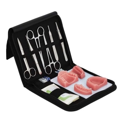 Picture of Dental Suture Practice Model | Complete Suturing Model Including 4 Suture Pads | Perfect Dentist Gifts | 6 Quality Dental Suture Tools | Suturing Practice | OSCE Dentistry | Perfect Suture Material 