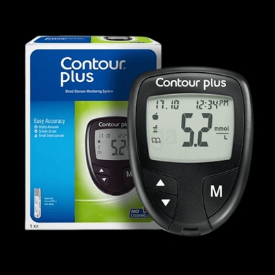 Picture of Contour Plus Auto-Coded Blood Glucose Monitoring Glucometer, Color, 1 Count, Pack of/Pack of Multicolor