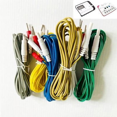 Picture of 6Pcs/Lot Therapy Cable Parts for Hwato SDZ-II / DMZ-I Electrical Nerve Muscle Stimulator Clamp Connector or Pin Multicolor