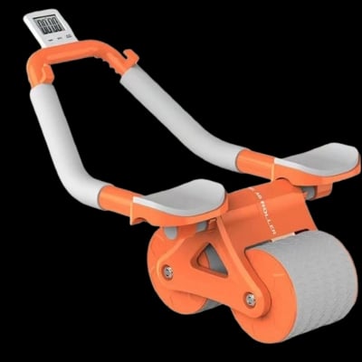 Picture of Ab Roller Wheel, Upgrade Elbow Support Automatic Rebound Abdominal Exercise Wheel, Abs Workout Equipment for Home Gym Fitness, New Core Strength Training Wheel with Time & Mat Multicolor