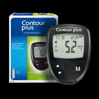 Picture of Contour Plus Auto-Coded Blood Glucose Monitoring Glucometer, Color, 1 Count, Pack of/Pack of Multicolor