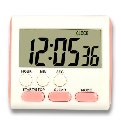 Picture of Kitchen Clock English 24-hour Electronic Timer Digital Reminder Alarm Clocks Cooking Countdown Timer LCD Multifunction Home Multicolor