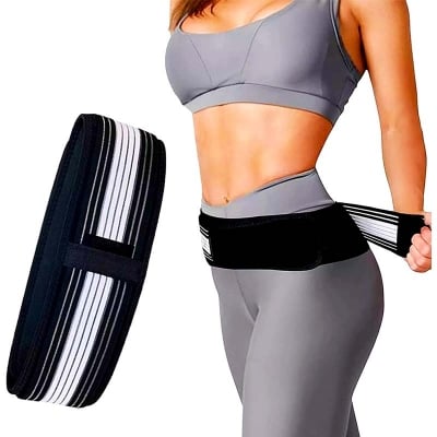 Picture of Sacroiliac SI Joint Belt for Back Pain Relief - Sciatica Pain Relief Belt for Women/Men, Adjustable Ergonomic Belt for Lower Back Support, Pelvic support, Sciatica Pain Relief Products Black